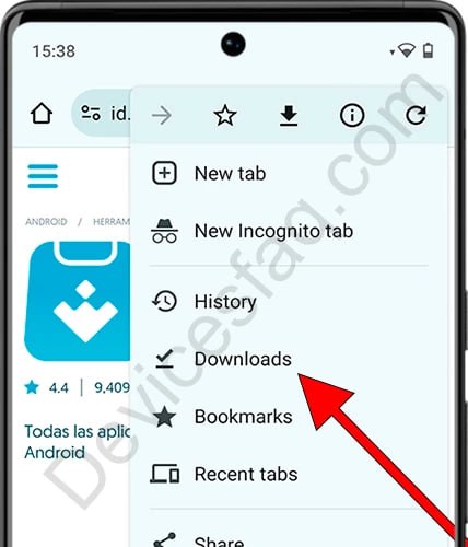 Ouvrir les téléchargements sur Android